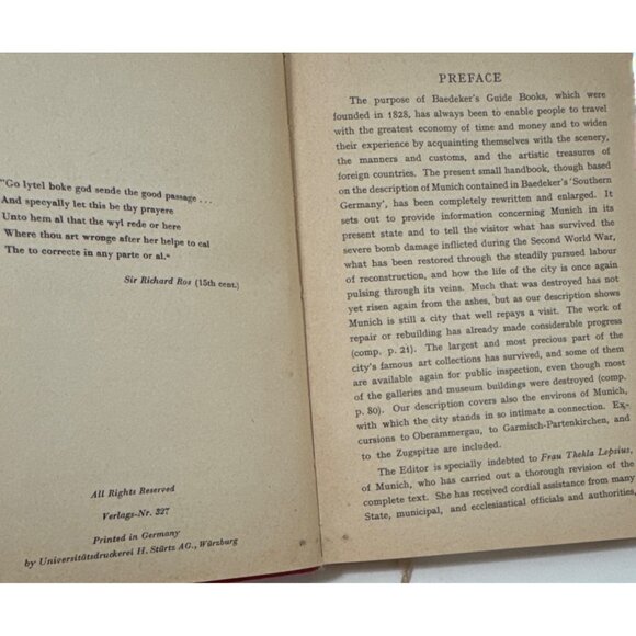 Munich and its Environs Karl Baedeker 1950 Plans and Maps Vintage - Picture 4 of 16